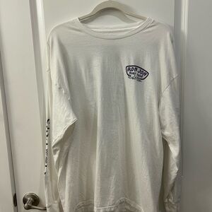 Ron Jon White Long Sleeve Tee with Graphic Details
